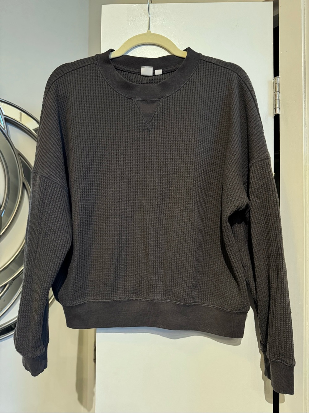 Gap Women's Waffle-Knit Crewneck Sweatshirt
